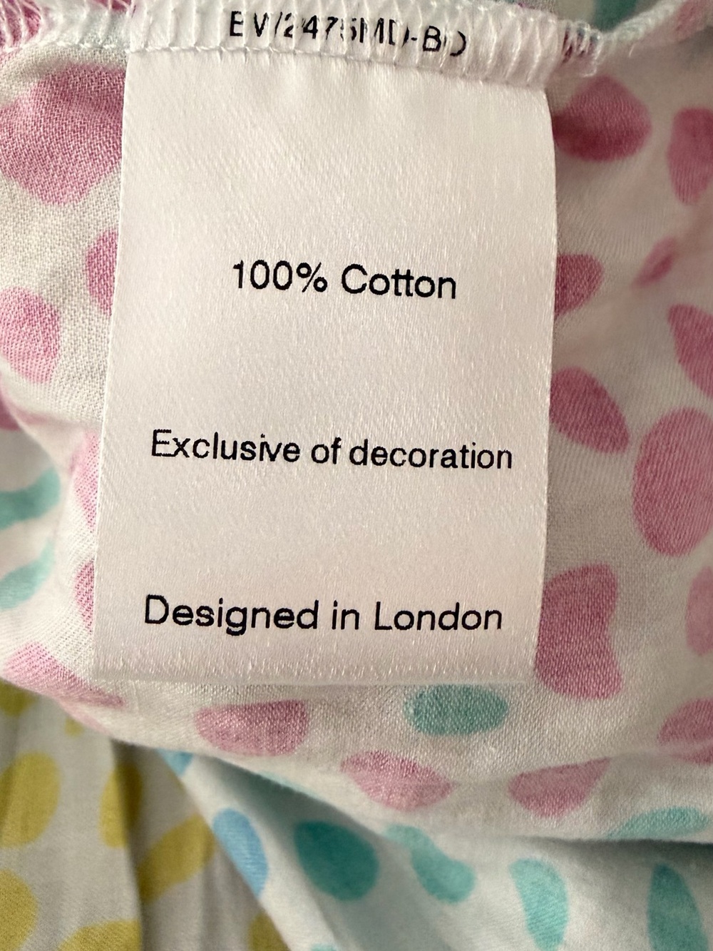 Paolita Off-Shoulder Maxi Dress in Blue, Yellow, Pink & Green Polka Dot Small - Picture 5 of 6